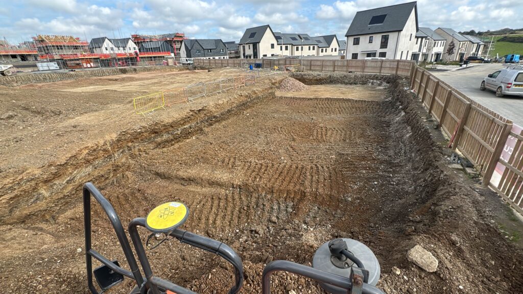 That was before the piling contractors went in, showing the site prior to foundation works commencing.
